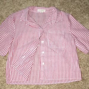 Red and White Striped Shirt from PacSun